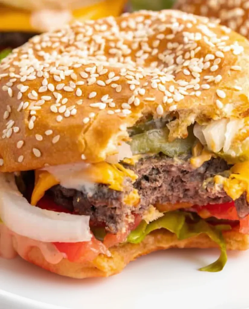 Air Fryer Hamburgers serving