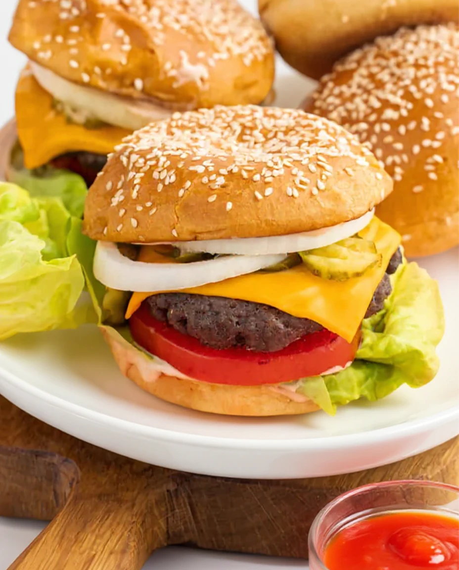 Air Fryer Hamburgers