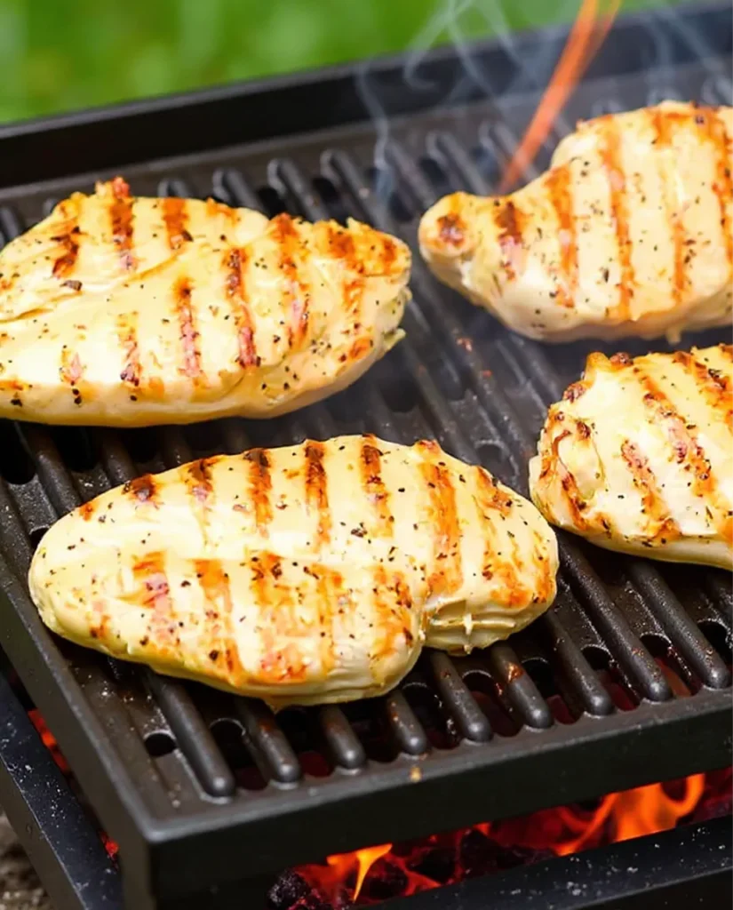 Grilled Chicken Sandwich grilling