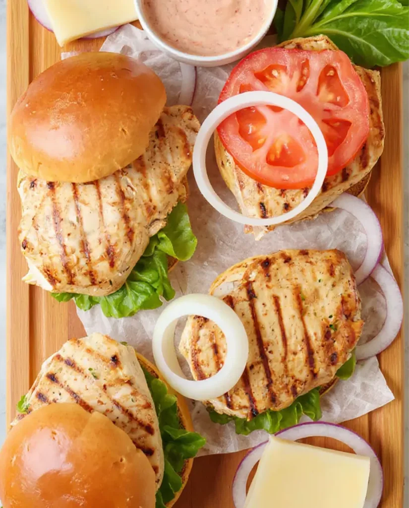 Grilled Chicken Sandwich prep