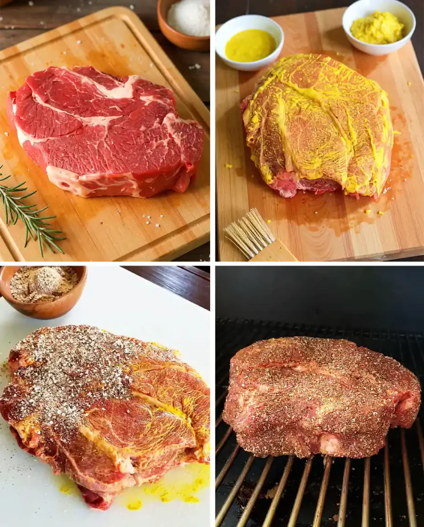Tender Chuck Roast on a Pellet Grill prep