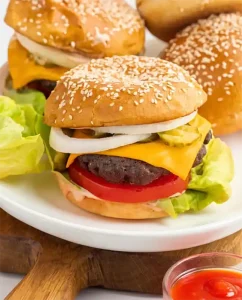 Air Fryer Hamburgers