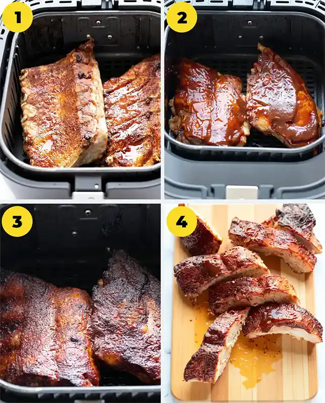 Air Fryer Ribs cooking