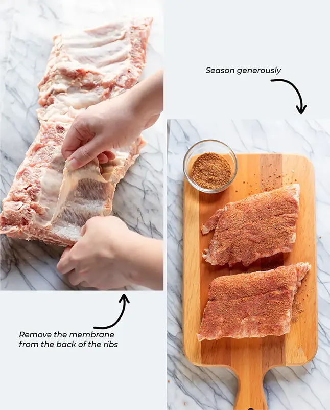 Air Fryer Ribs prep