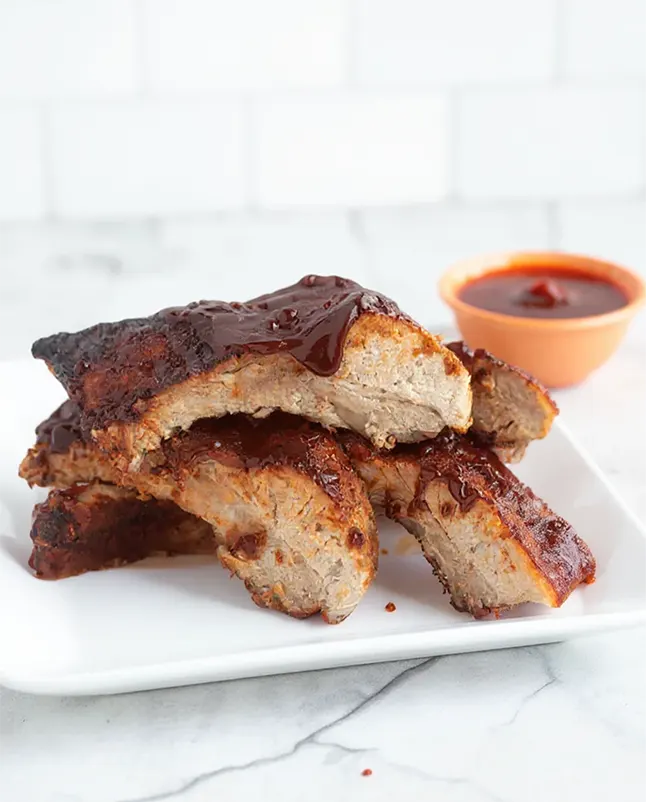 Air Fryer Ribs serving