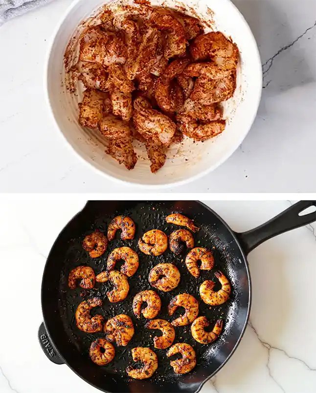 Baja Shrimp Tacos cooking