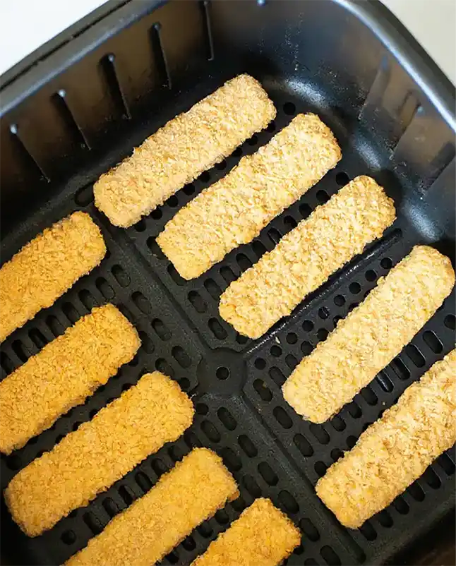 Frozen Fish Sticks in Air Fryer cooking