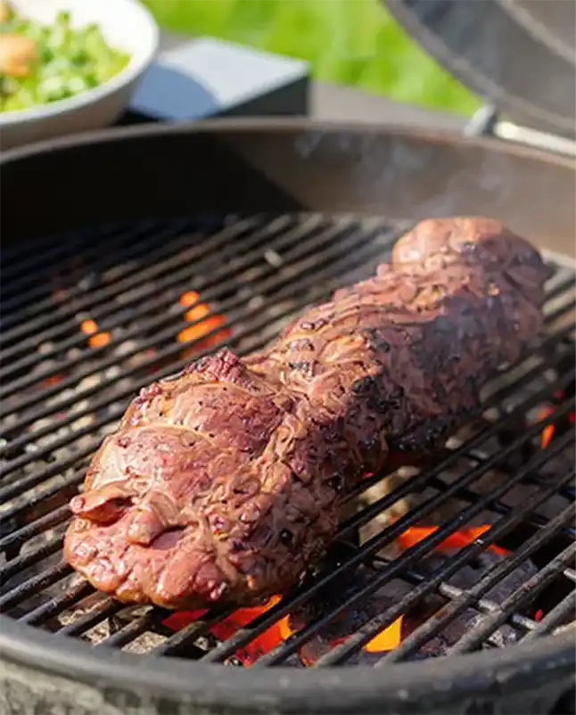 Grilled Beef Tenderloin grilling