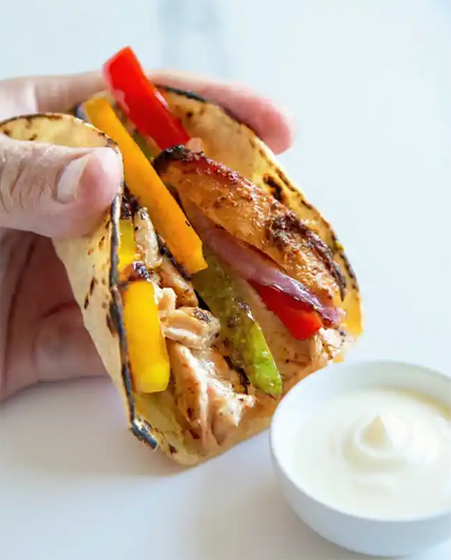 Grilled Chicken Fajitas serve