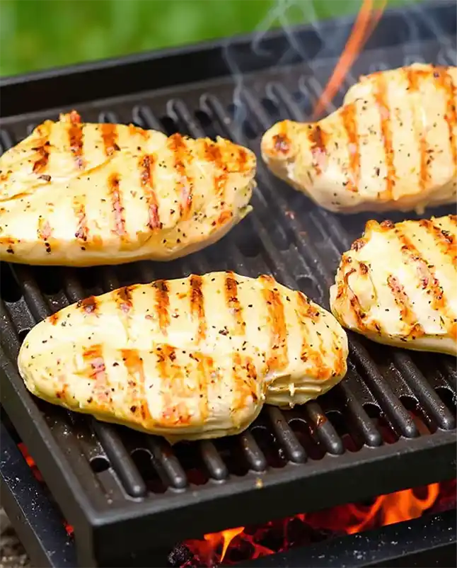 Grilled Chicken Sandwich grilling