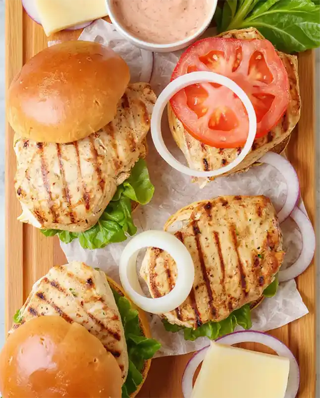 Grilled Chicken Sandwich prep