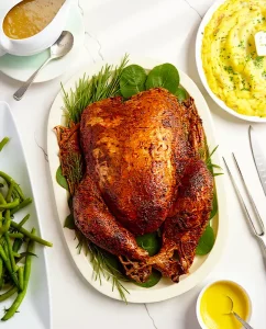 Mustard Glazed Smoked Whole Turkey