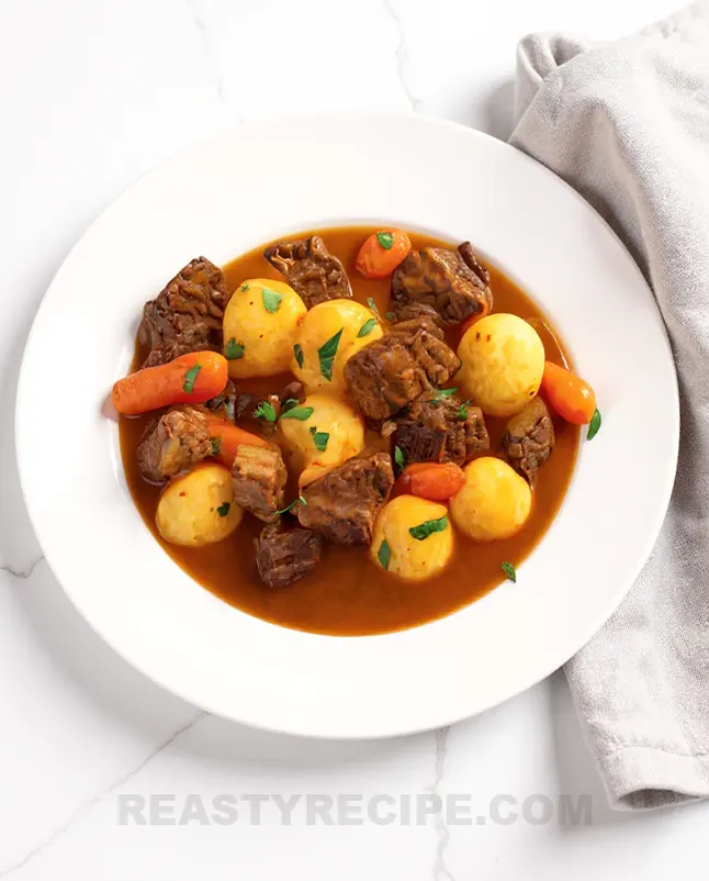 Slow Cooker Venison Roast serv