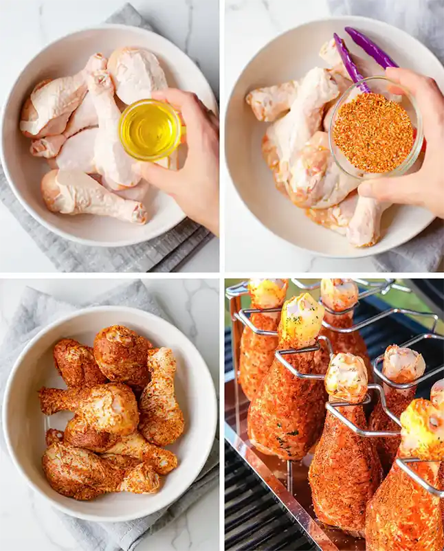 Smoked Chicken Drumsticks prep
