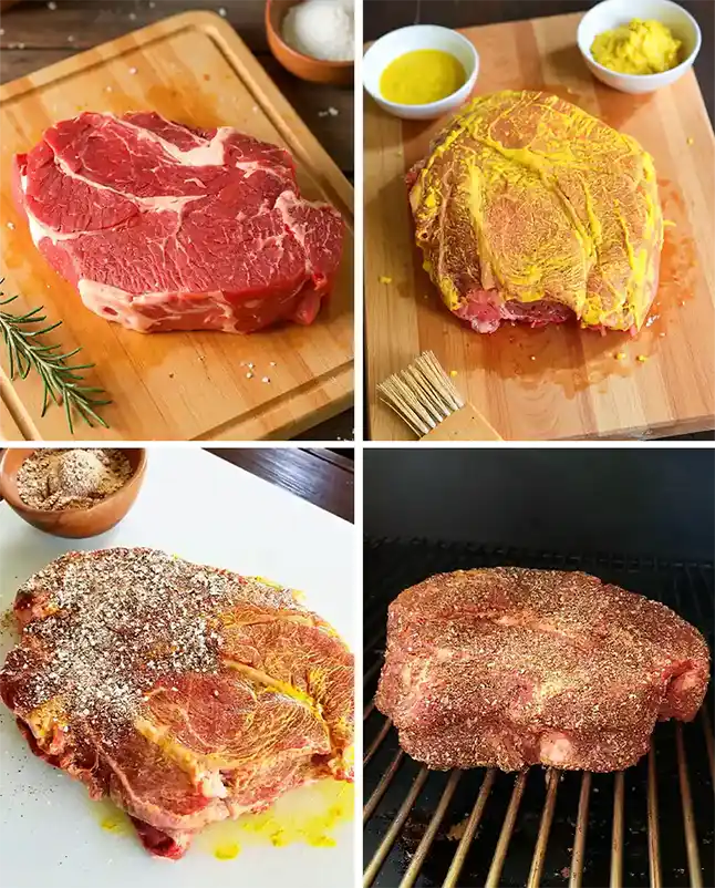 Tender Chuck Roast on a Pellet Grill prep
