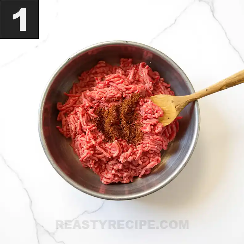 ground beef in air fryer inst 01