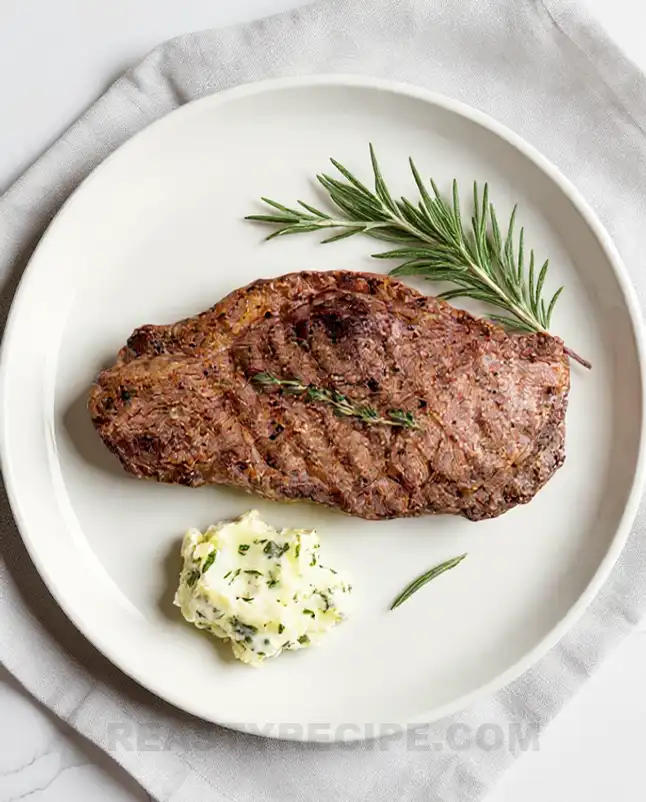 Smoked Ribeye Steak serv