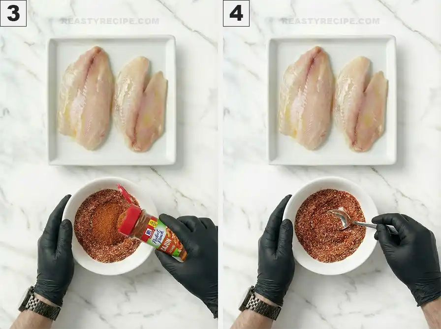 Air fryer frozen Tilapia inst002